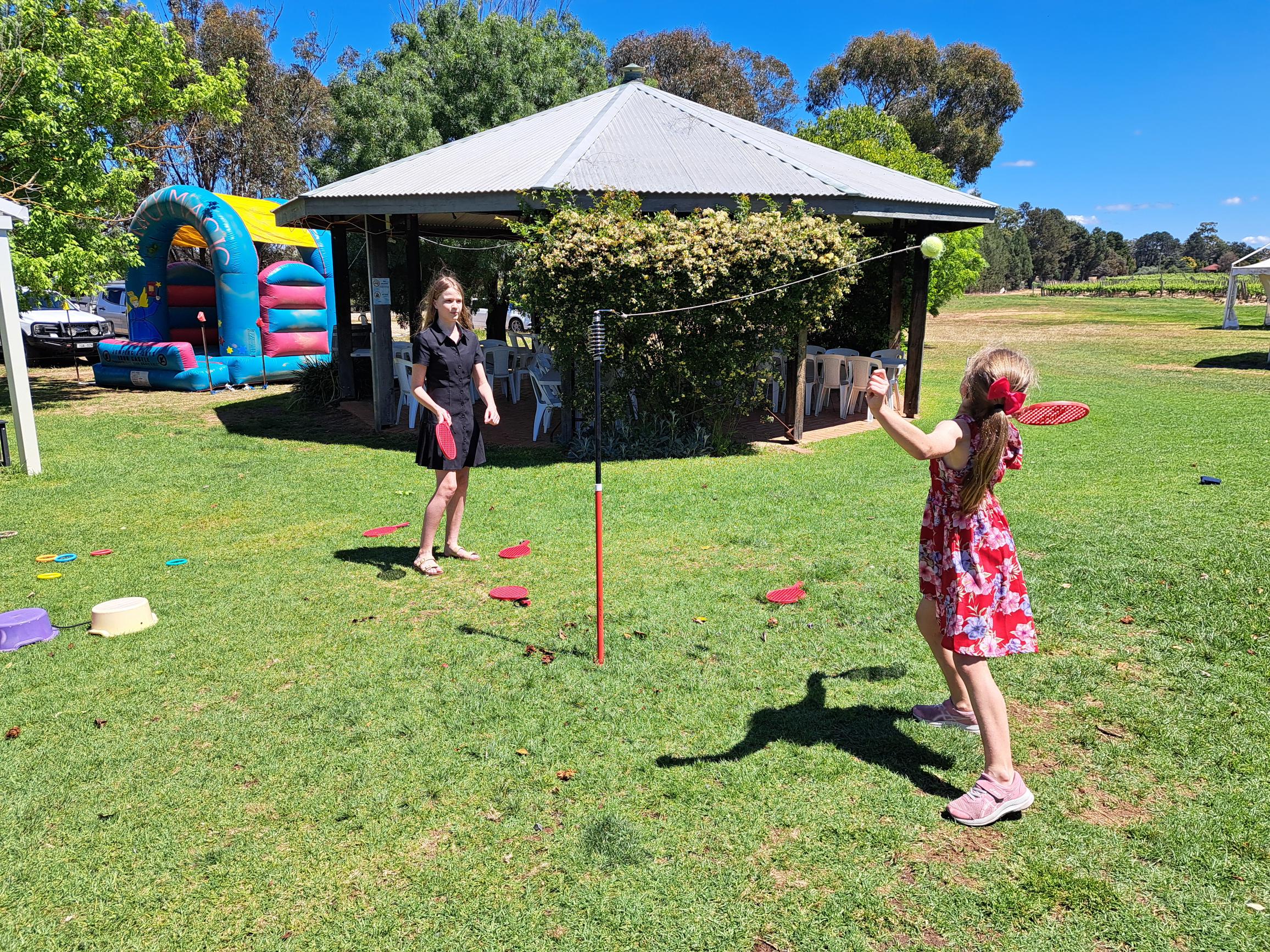 Cofield Wines lawn games ball games