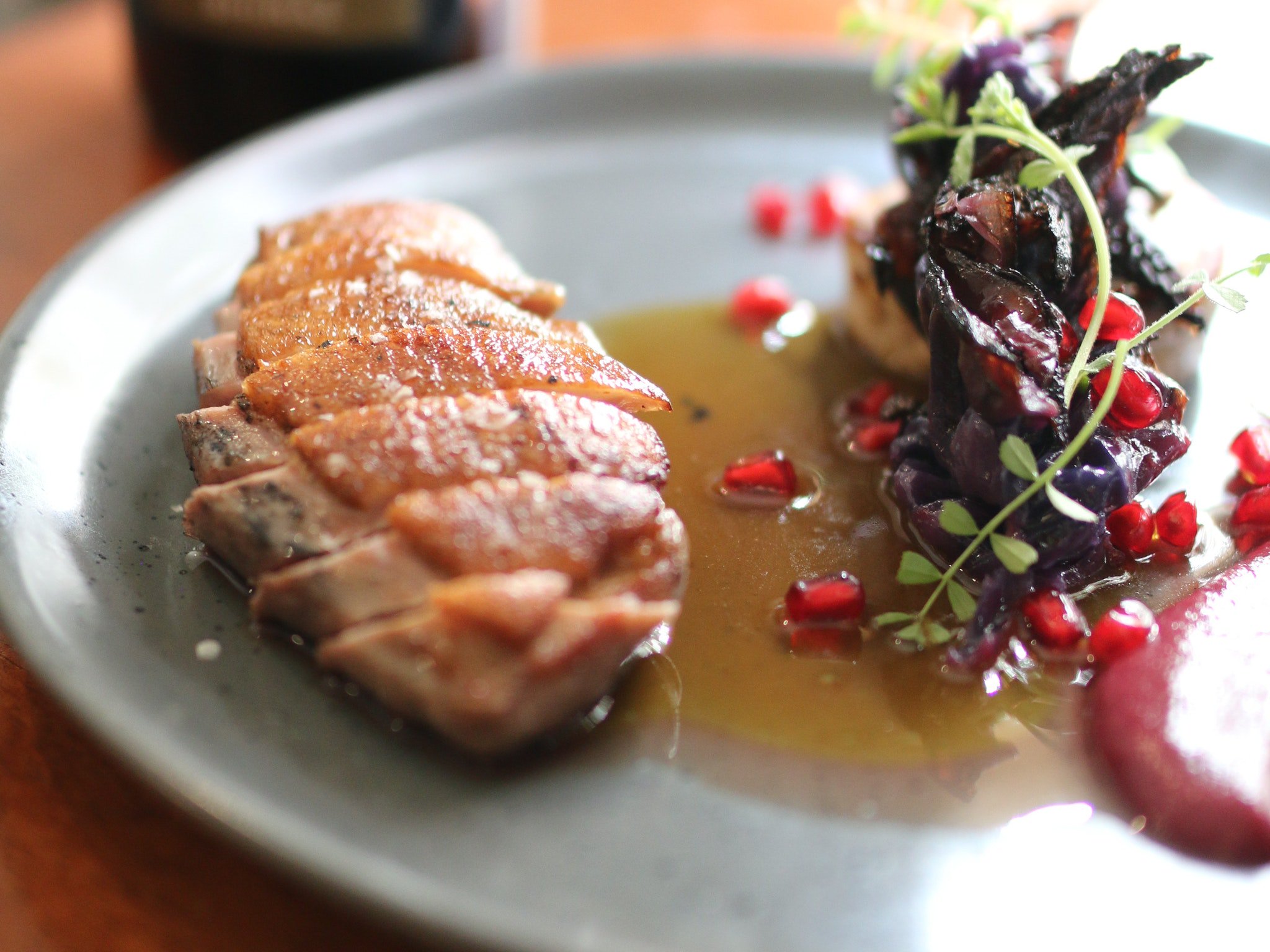 Roasted Riverina duck breast - Jones Winery Restaurant